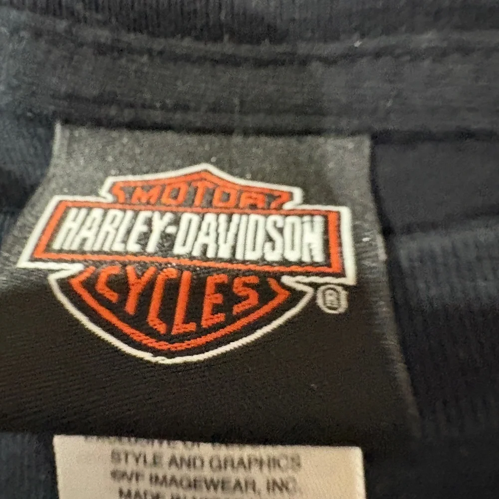 Harley Davidson Black T’Shirt Size XL - Picture 3 of 4